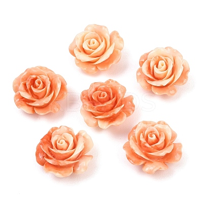 Synthetic Coral Dyed Carved Beads SHEL-Z003-03B-01-1