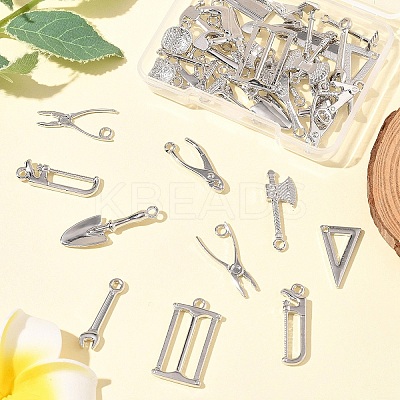 38Pcs 19 Styles Alloy Pendants FIND-FS0003-89-1