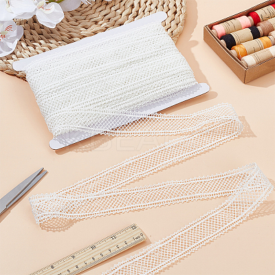 15 Yards Polyester Mesh Lace Ribbon OCOR-HY0001-37-1