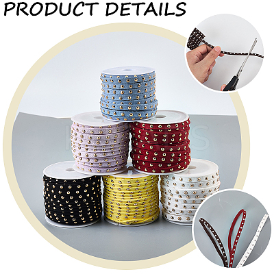 CALFOVERA 6 Rolls 6 Colors Faux Suede Cord LW-CL0001-02B-1