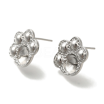 Brass Stud Earring Findings KK-K388-09P-1