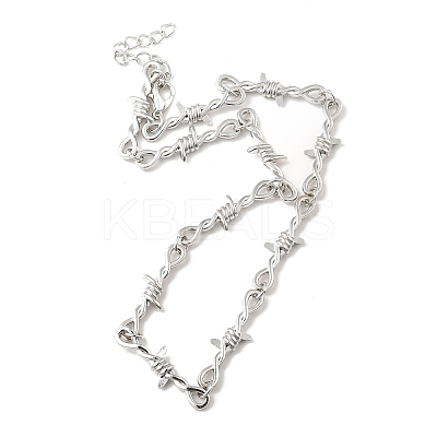 Alloy Thorns Link Chain Necklace NJEW-C027-01P-1
