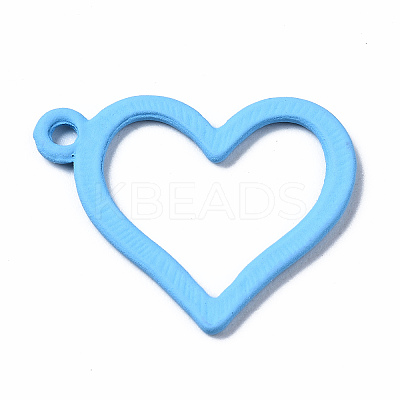 Spray Painted Alloy Pendants PALLOY-Q434-013C-NR-1