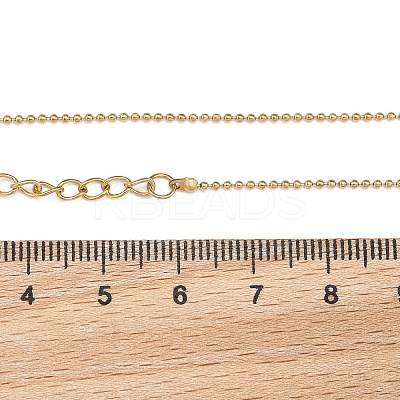 Ion Plating(IP) 304 Stainless Steel Ball Chain Bracelet for Women BJEW-G667-10G-1