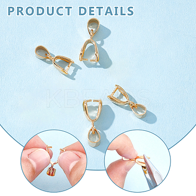 50Pcs 2 Styles Brass Pinch Bails KK-UN0003-68LG-1
