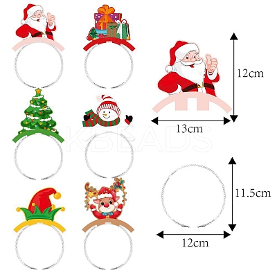 6Pcs Christmas Paper Hairband PW-WGE20A5-01-1