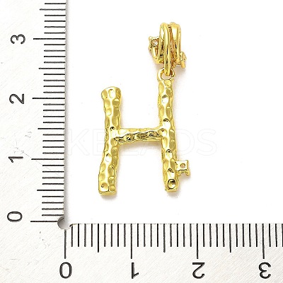 Rack Plating Brass Micro Pave Cubic Zirconia European Dangle Charms KK-L210-015G-H-1