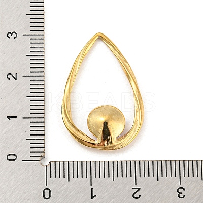 304 Stainless Steel Micro Pave Cubic Zirconia Pendants STAS-F299-01G-05-1