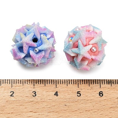 Polymer Clay Rhinestone Beads RESI-D015-03-1