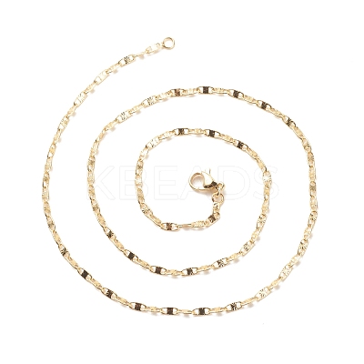 Brass Oval Link Chains Necklace for Women NJEW-P265-09G-1