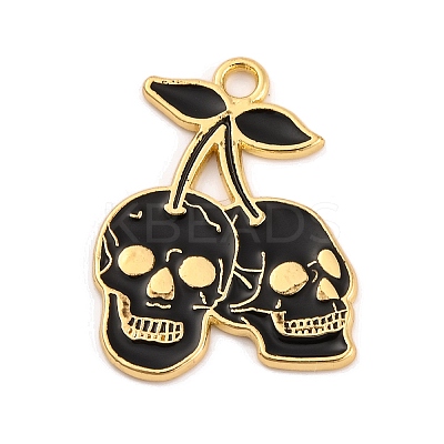 Halloween Theme Alloy Enamel Pendants ENAM-N056-225H-G-1