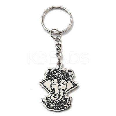 201 Stainless Steel with Enamel Keychain KEYC-Z003-01P-1