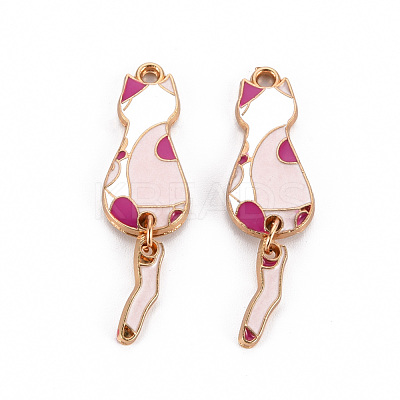 Eco-Friendly Alloy Enamel Pendants X-ENAM-T011-84A-NR-1
