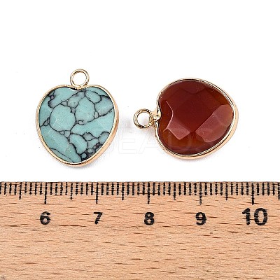 Natural & Synthetic Mixed Stone Faceted Pendants KK-N254-179G-1
