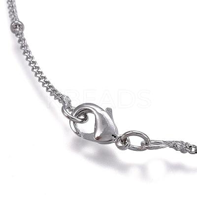 Brass Satellite Chains Necklaces NJEW-A266-58-1