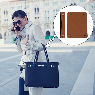 2Pcs PU Imitation Leather Bag Strap Protective Jacket FIND-GF0001-62B-1