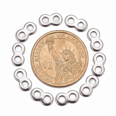 Tarnish Resistant Infinity 201 Stainless Steel Bead Spacer Bars STAS-R064-46-1