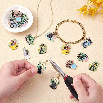 24Pcs 12 Style Alloy Enamel Pandants ENAM-SZ0004-19-1