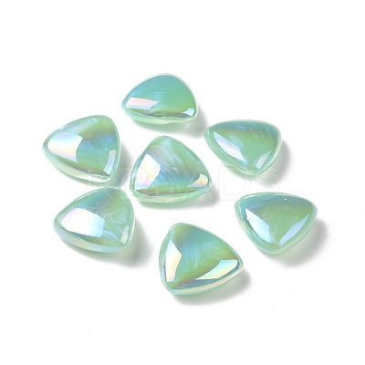 Rainbow Iridescent Plating Acrylic Beads OACR-A010-11A-1