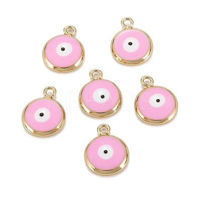 Brass Enamel Charms KK-C223-16G-02-1