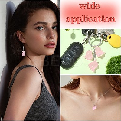 36Pcs 6 Styles Luminous Translucent Resin Pendants RESI-SZ0003-30-1