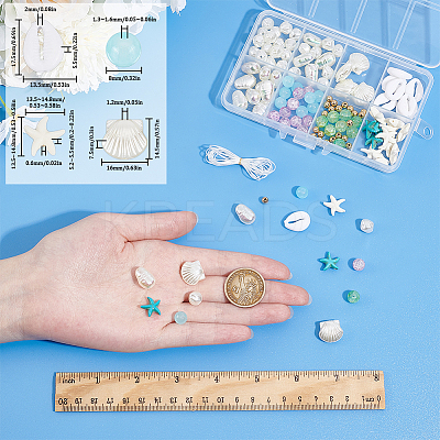 DIY Imitation Pearl Stretch Bracelet Making Kit DIY-SC0025-03-1