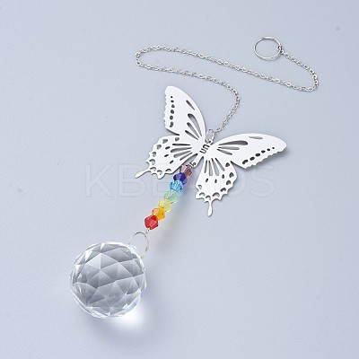 Crystals Chandelier Suncatchers Prisms Chakra Hanging Pendant AJEW-I040-18P-1