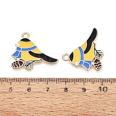 Alloy with Enamel Pendants PALLOY-Q467-03G-03-1