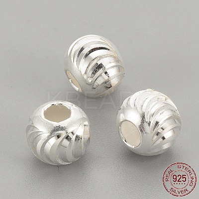 925 Sterling Silver Beads X-STER-S002-16-4mm-1