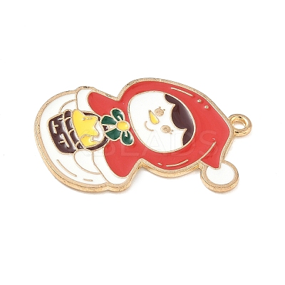 Christmas Alloy Enamel Pendants ENAM-B035-02M-14KCG-1
