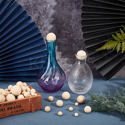 Natural Wooden Round Ball WOOD-PH0001-28-1