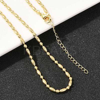 2.2MM Brass Ball Chain Necklaces for Men Women X-NJEW-L012-06G-1
