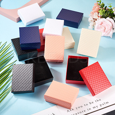 Rhombus Textured Cardboard Gift Storage Boxes CON-TAC0010-03A-04-1