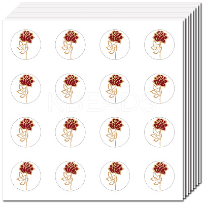 8 Sheets Plastic Waterproof Self-Adhesive Picture Stickers DIY-WH0428-080-1