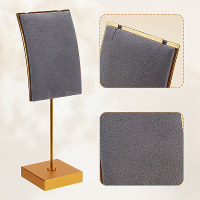 Velvet & Alloy Earrings Display Stands ODIS-WH0061-69B-1
