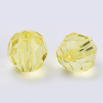Transparent Acrylic Beads TACR-Q257-6mm-V21-1