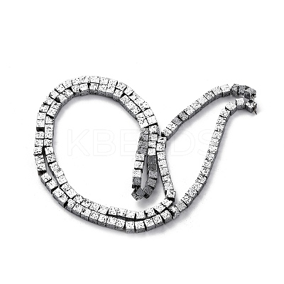 Electroplated Natural Lava Rock Beads Strands G-A256-B01-02E-1