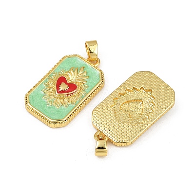 Brass Enamel Pendants KK-L190-008G-02-1