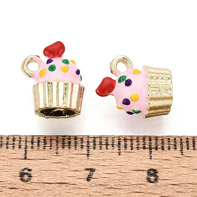 Rack Plating Alloy Enamel Charms PALLOY-N181-26KCG-02-1