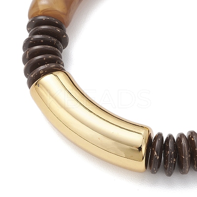 Acrylic Beaded Stretch Bracelets for Women BJEW-JB12151-02-1