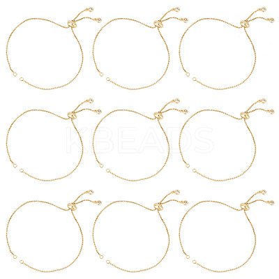 Brass Slider Bracelets Making MAK-UN0001-06G-1