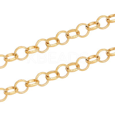 304 Stainless Steel Rolo Chains Necklaces NJEW-UN0001-15G-1