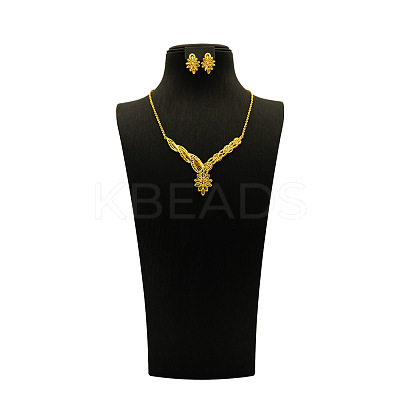 Brass Pendant Necklaces & Stud Earrings for Women FS-WGBE006-01-1
