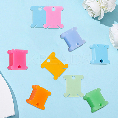 200Pcs 5 Colors PVC Plastic Thread Winding Boards TOOL-SC0001-82-1