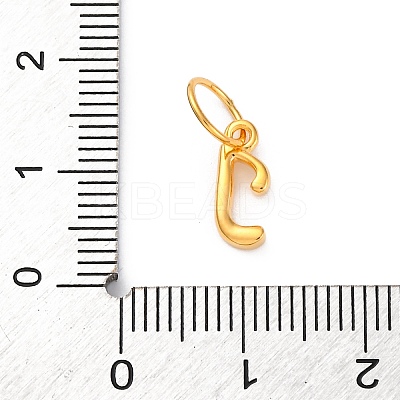 925 Sterling Silver Letter Charms with Jump Rings LS-STER-R008-01G-J-1