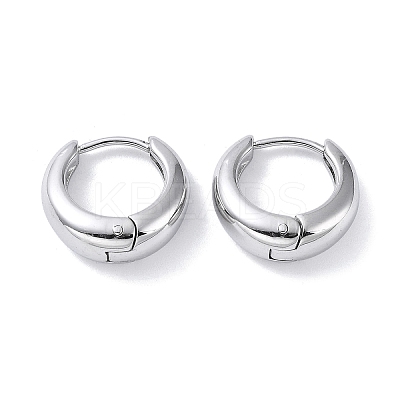 Non-Tarnish 304 Stainless Steel Polishing Hoop Earrings EJEW-G366-01P-1