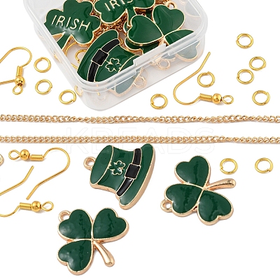 DIY Clover Pendant Jewelry Sets Making Kit DIY-YW0005-05G-1