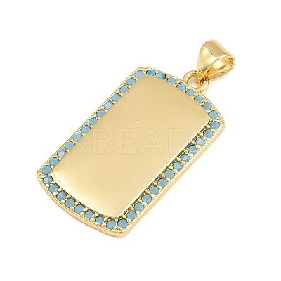 Brass Micro Pave Sky Blue Cubic Zirconia Pendants CU-CBA4A93-02E-G-1