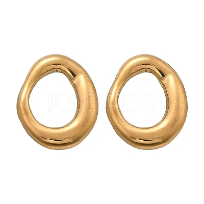 304 Stainless Steel Chunky Oval Studs Earrings for Women EJEW-K306-28G-1