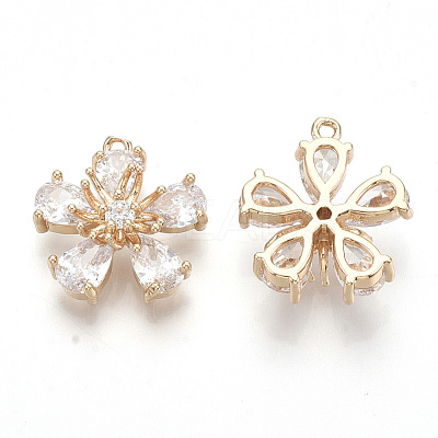 Transparent Glass Pendants GLAA-R212-06D-1